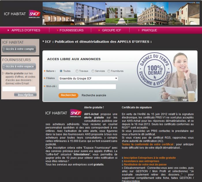 Plateforme achats