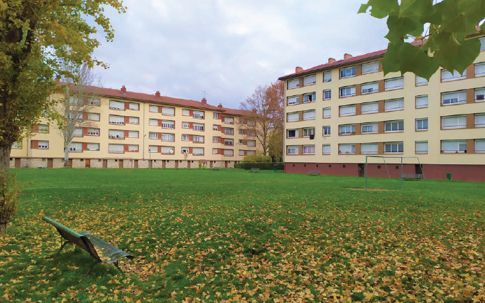 îlot central de la résidence Jean Jaurès