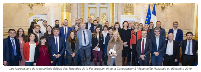 photo des laureats du trophées participation et concertation 2019